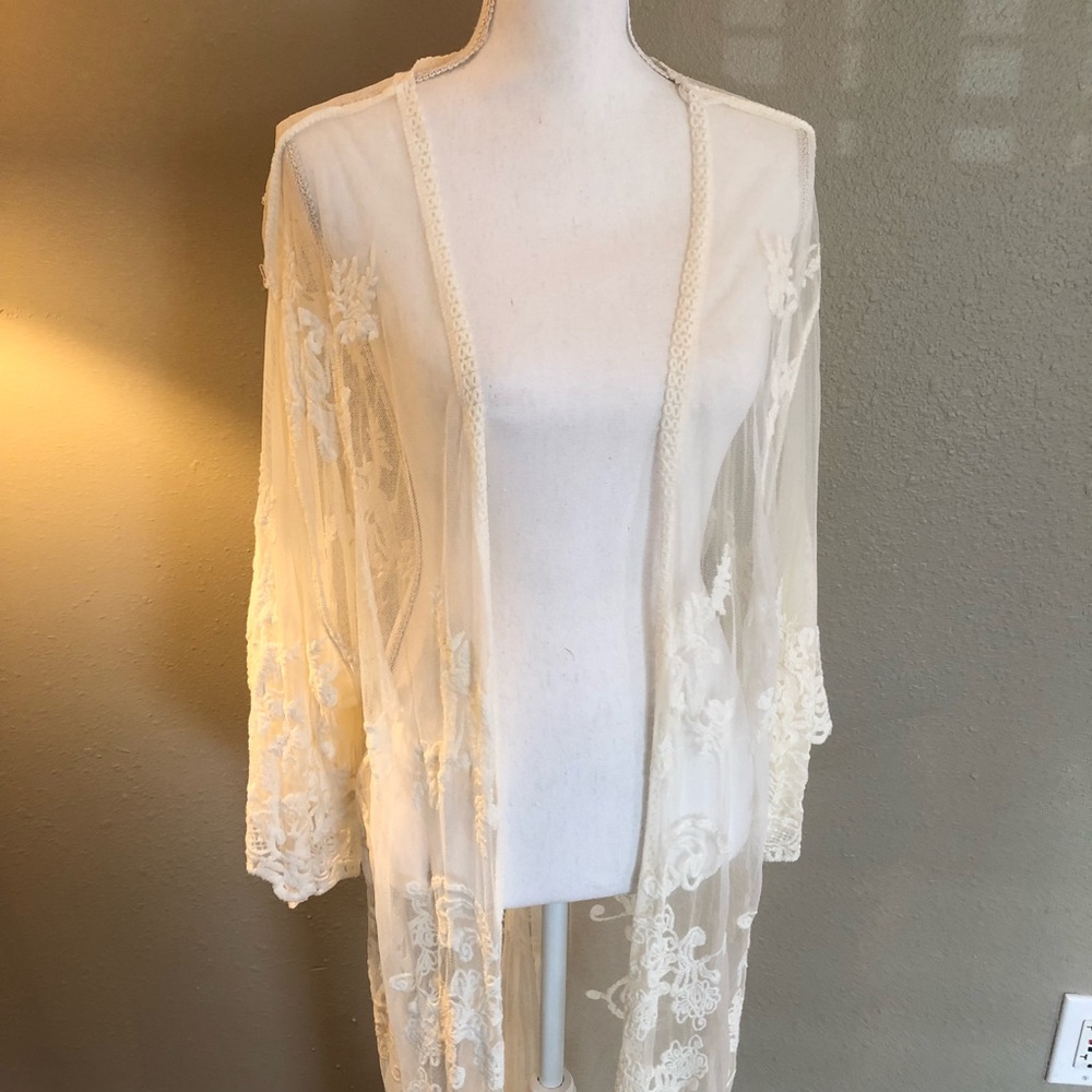 White sheer coverup